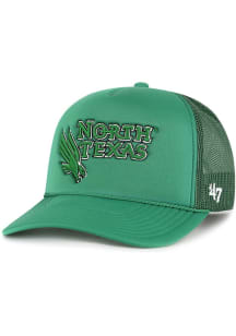 47 North Texas Mean Green Foam Front Mesh Trucker Adjustable Hat - Kelly Green