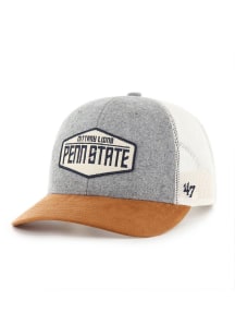 47 Grey Penn State Nittany Lions Drover Trucker Adjustable Hat