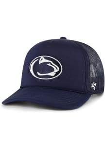 47 Penn State Nittany Lions Foam Front Mesh Trucker Adjustable Hat - Navy Blue