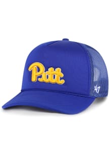 47 Pitt Panthers Foam Front Mesh Trucker Adjustable Hat - Blue