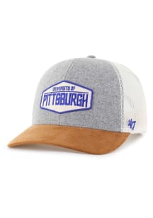 47 Pitt Panthers Drover Trucker Adjustable Hat - Grey