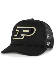 47 Black Purdue Boilermakers Foam Front Mesh Trucker Adjustable Hat