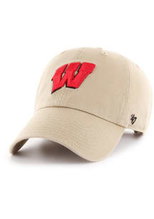 47 Wisconsin Badgers Clean Up Adjustable Hat - Khaki