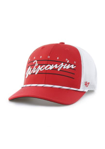 47 Red Wisconsin Badgers Downburst Trucker Adjustable Hat