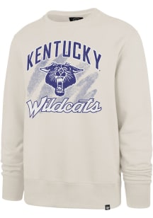 47 Kentucky Wildcats Mens White Shader Headline Long Sleeve Crew Sweatshirt