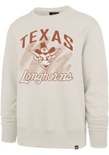 47 Texas Longhorns Mens White Shader Headline Long Sleeve Crew Sweatshirt