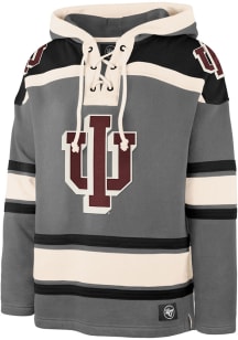 Mens Indiana Hoosiers Crimson 47 Superior Lacer Long Sleeve Fashion Hood