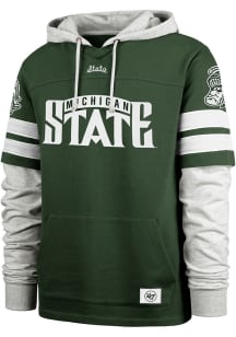 Mens Michigan State Spartans Green 47 Blitz Cornerback Long Sleeve Fashion Hood