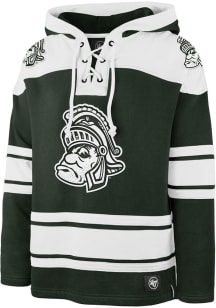 Mens Michigan State Spartans Green 47 Superior Lacer Long Sleeve Fashion Hood