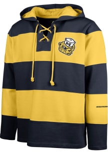 Mens Michigan Wolverines Navy Blue 47 Flex Fair Catch Long Sleeve Fashion Hood