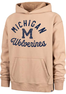 Mens Michigan Wolverines Tan 47 Bowline River Long Sleeve Fashion Hood