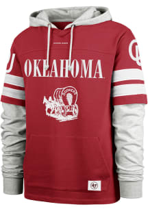 47 Oklahoma Sooners Mens Crimson Blitz Cornerback Fashion Hood