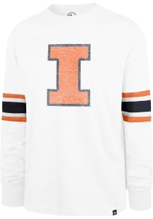 Mens Illinois Fighting Illini White 47 Premier Brex Long Sleeve Fashion T Shirt