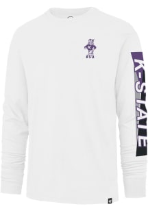 Mens K-State Wildcats White 47 Pro Style Franklin Long Sleeve Fashion T Shirt