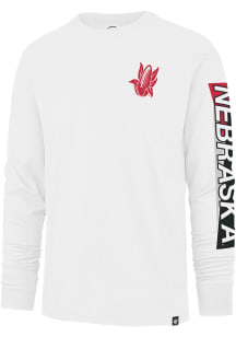 Mens Nebraska Cornhuskers White 47 Pro Style Franklin Long Sleeve Fashion T Shirt