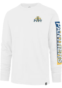 47 Pitt Panthers Blue Pro Style Franklin Long Sleeve Fashion T Shirt