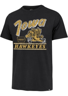 47 Iowa Hawkeyes Black Fly By Franklin Short Sleeve Fashion T Shirt