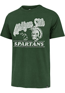 47 Michigan State Spartans Green Fly By Franklin Short Sleeve Fashion T Shirt