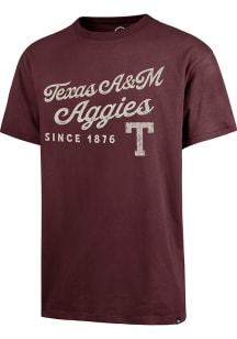 47 Texas A&amp;M Aggies Maroon Carrick River Short Sleeve Fashion T Shirt