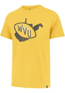 47 West Virginia Mountaineers Gold Premier Franklin Short Sleeve Fashion T Shirt