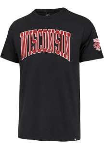 47 Wisconsin Badgers Black Ace Fieldhouse Short Sleeve Fashion T Shirt