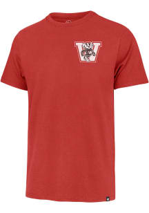 Wisconsin Badgers Red 47 Back to Back Franklin Short Sleeve Fashion T Shirt