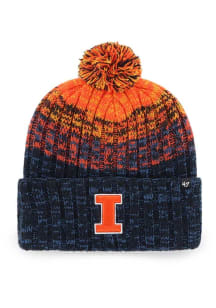 Illinois Fighting Illini 47 Cascade Cuff Mens Knit Hat - Navy Blue