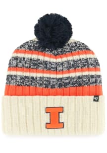 Illinois Fighting Illini 47 Tavern Cuff Mens Knit Hat - Ivory