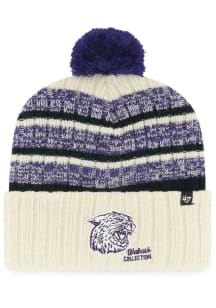 K-State Wildcats 47 Tavern Cuff Mens Knit Hat - Ivory