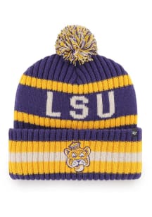 47 LSU Tigers Purple Bering Cuff Mens Knit Hat