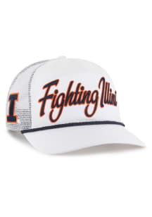 47 Illinois Fighting Illini OVERHAND MESH 47 HITCH Adjustable Hat - White