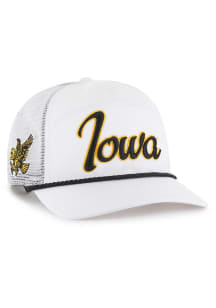 47 White Iowa Hawkeyes OVERHAND MESH 47 HITCH Adjustable Hat