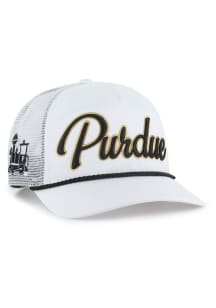 47 White Purdue Boilermakers OVERHAND MESH 47 HITCH Adjustable Hat