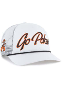 47 Oklahoma State Cowboys OVERHAND MESH 47 HITCH Adjustable Hat - White