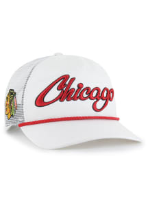 47 Chicago Blackhawks OVERHAND MESH 47 HITCH Adjustable Hat - White