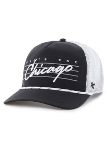 47 Chicago White Sox DOWNBURST MESH 47 HITCH Adjustable Hat - Black