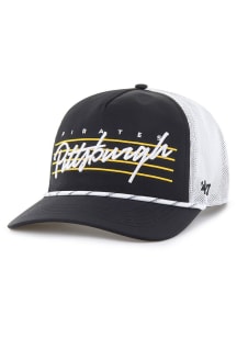 47 Pittsburgh Pirates DOWNBURST MESH 47 HITCH Adjustable Hat - Black