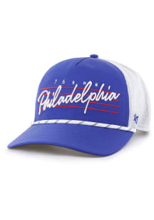 47 Philadelphia 76ers DOWNBURST MESH 47 HITCH Adjustable Hat - Blue