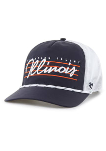 47 Navy Blue Illinois Fighting Illini DOWNBURST MESH 47 HITCH Adjustable Hat