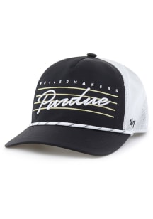 47 Black Purdue Boilermakers DOWNBURST MESH 47 HITCH Adjustable Hat