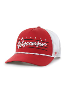 47 Wisconsin Badgers DOWNBURST MESH 47 HITCH Adjustable Hat - Red