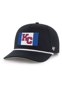 47 Kansas Jayhawks KANSAS JAYHAWKS VIN BLACK ROPE 47 HITCH Adjustable Hat - Black