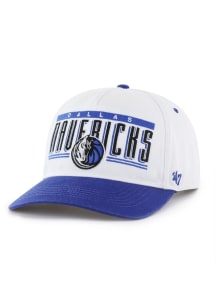 47 Dallas Mavericks Double Header Baseline Hitch Adjustable Hat - White