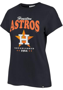 47 Houston Astros Womens Navy Blue Frankie Short Sleeve T-Shirt
