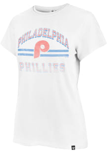 47 Philadelphia Phillies Womens White Frankie Short Sleeve T-Shirt