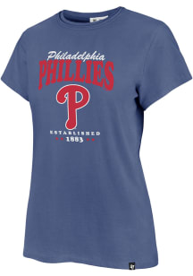 47 Philadelphia Phillies Womens Blue Frankie Short Sleeve T-Shirt