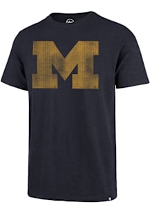 47 Michigan Wolverines Blue Grit Short Sleeve Fashion T Shirt