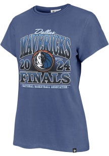 47 Dallas Mavericks Womens Light Blue 2024 Finals Participant Short Sleeve T-Shirt