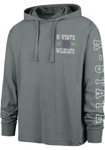 Mens K-State Wildcats Dark Grey 47 Breakwater Montauk Hooded Sweatshirt