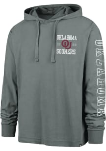 47 Oklahoma Sooners Mens Dark Grey Breakwater Montauk Long Sleeve Hoodie